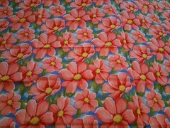 Multicolored Floral Cotton Polyester Blend Fabric 44″ X 24″