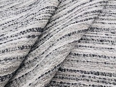 Chivasso Textured Striped Uphol Fabric- Country Love / Grey 8.50 yds CH3031/092