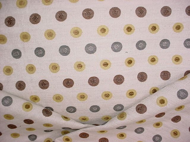 16Y Groundworks GWF-3049 Ventana Dots Lemongrass Dot Chenille Upholstery Fabric