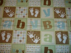NEW FABRIC,RICHLOOM BABY QUILT PRINT SQUARES.1.5 YARDS X 43.