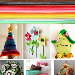 Stiff Felt Fabric Sheets 60 Pcs 12×12 inches Assorted 1mm Thick DIY Crafts