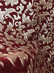 Luxurious Chenille Floral Vine Fabric for Sofa Cushion Cover Chair, Sold by Yard