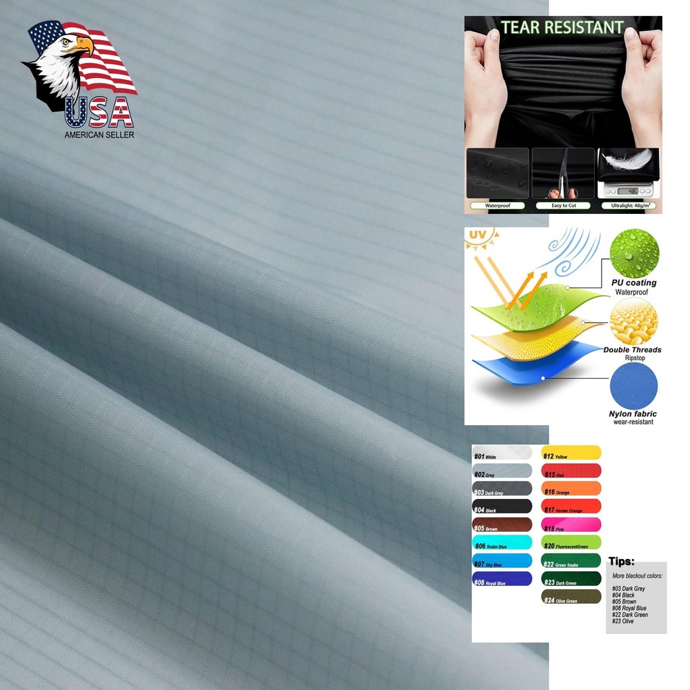 9KM DWLIFE Grey Ripstop Fabric 3 Meter
