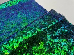 3mm Mermaid Sequin Fabric – Sparkling Iridescent GREEN Purple Sequins 120cm wide