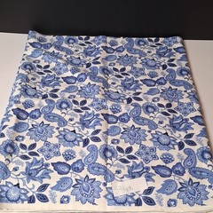 Timeless Treasures Cotton Fabric Blue White Jacobean 3 3/4 Yds Charlotte-C 9755