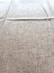 1.86 Yards – Natural Textured Wool Fabric Remnant – Oatmeal / Ivory