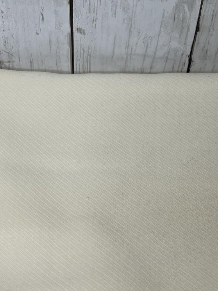 Fabric Ivory Wool Blend Stripe Texture 1.75 Yard 54″ Wide Unbranded Washed