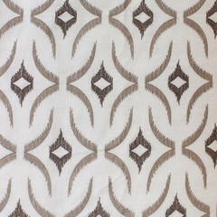 Geometric Sheer Curtain Fabric By The Yard, Linen Look Curtain Fabric Upholstery