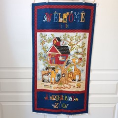 Henry Glass Whole Country Caboodle “Alphabet Zoo” Cotton Panel 43″ x 23″