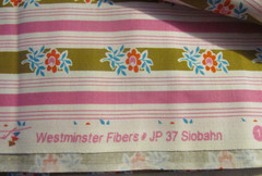 4 YARDS x 44″ Westminster Fibers Fabric Free Spirit Pink white stripe Flowers