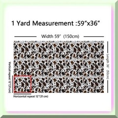 Brown and White Cowhide Fabric 3 Yards