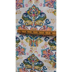 Hobby Lobby Bright Paisley Fabric Multi Color Medallion Damask 46×78 2.16 Yards