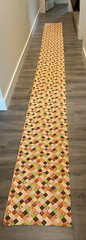 VTG 1970s Cotton Fabric Faux Patchwork Remnant Crafts Quilts Clothes 204″ x 38″