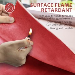 Red Suede Headliner Fabric with Foam Backing – 120×60 Inch