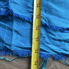 Mid-Century Handwoven Thai Silk Skirt 100% HandSpun Turquoise Rare Artisan Piece