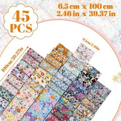 45PCS Fabric Jelly Rolls, Jelly Roll Fabric Strips for Quilting, Patchwork Cr…