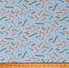 Cotton Songs of Faith Hymn Text Music Hymns Words Fabric Print by Yard D752.30