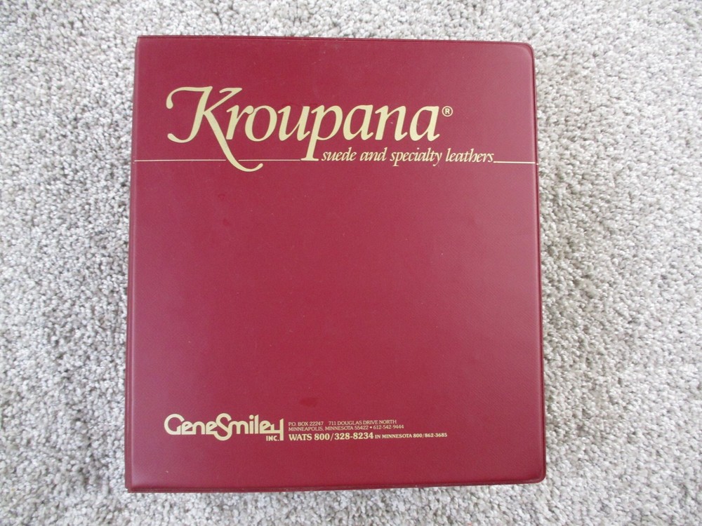 Kroupana Suede Specialty Leather Swatch Sample Book Animal Snake Belly Ostrich