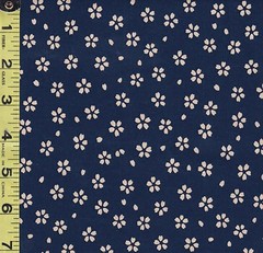SALE – SEVENBERRY Floating Tan Blossoms -SB-88220D5-3-Indigo (Navy) -By the Yard