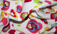 MULTI HEARTS MINKY CUDDLE SMOOTH SILKY PLUSH SEW QUILT CRAFT FABRIC BTY+ PRECUT