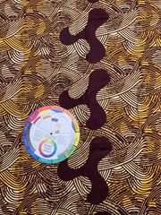 Lot Of 5 African Fabric Bundle Yard Remnant Scrap Wax Kenya 6+ Yards