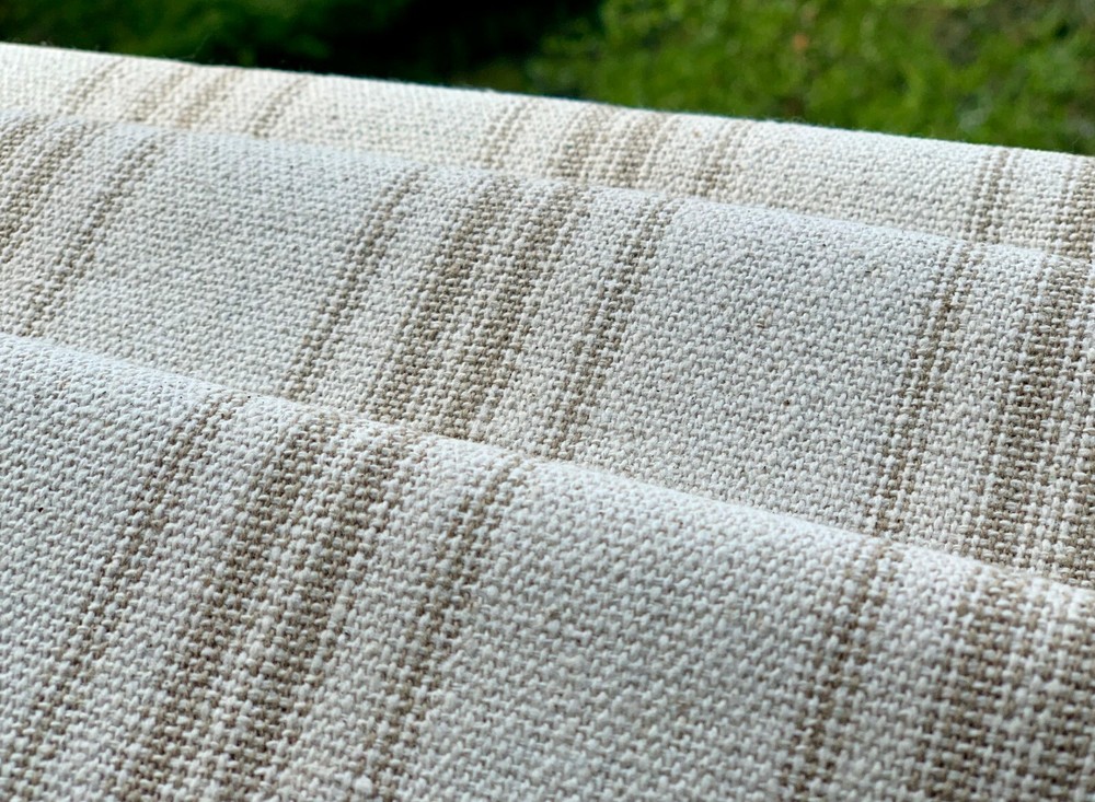 Grain Sack Fabric by the Yard, Ticking Fabric, French Country, Cottage Farmhouse