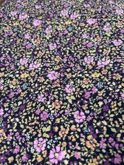 Sevenberry Made By Japan Black With Floral 2yds 42”wide
