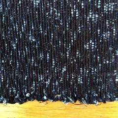 Fabric Handwoven Tote Bag Recycled Strips 85cm x 45cm Blue Grey Accents