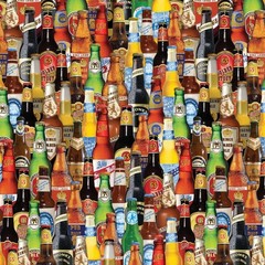 Beer Bottles Stacked-Benartex Fabrics-BTY