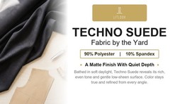 Techno Suede Fabric by the Yard 4-Way Stretch 280 GSM Poly Spandex Knit Apparel