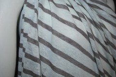 Linen Cotton Rayon Knit Jersey fabric 11/16″ Natural 1/4″ Brown by the yard