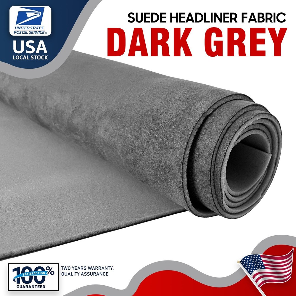60″x60″ Grey Suede Headliner Fabric Material Car Interior Roof Liner Upholstery