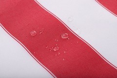 Stripe Waterproof Canvas Awning Fabric 60 Inches, Red-white