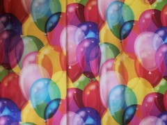Singer Lot Of 3 Rolls Fat Quarters COLORFUL PARTY BALLOONS SF26024 Bright NWT