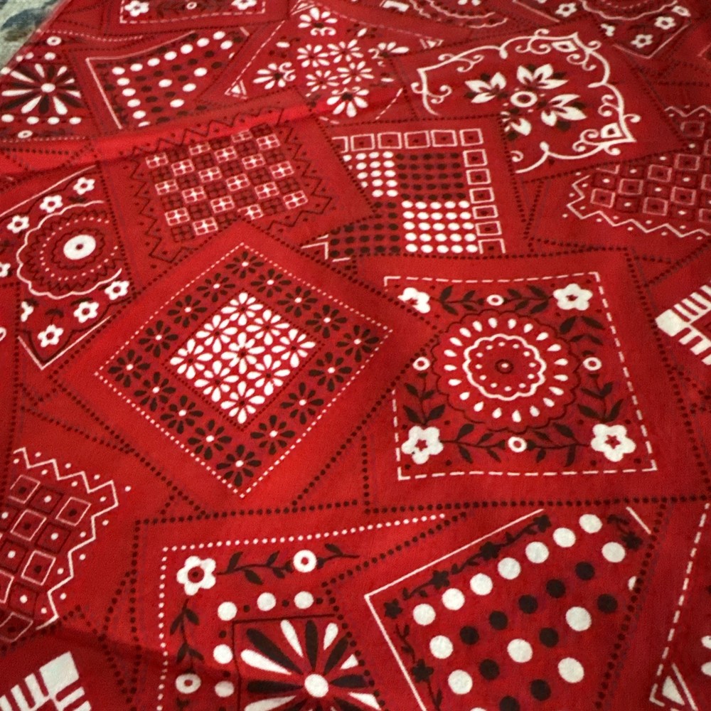 2.6 Yard X 42” Bandana Printed Fabric Cotton Vintage Fabric