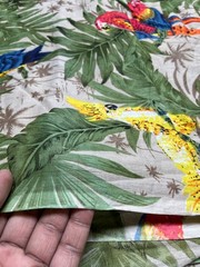Indian Cotton Multi Parrot Dressmaking, Sewing Running Cotton Fabric 7 Yards AU