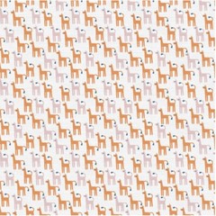 Paintbrush Studios Animal Kingdom Alpaca Orange Cotton Fabric By The Yard