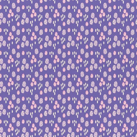 Dinosaur Stories – Dino Eggs Purple – Paintbrush Studio Cotton Fabrics
