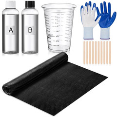 15-Piece Carbon Fiber Repair Kit with 59×12″ 3K 200G Fabric, Epoxy Resin & Harde