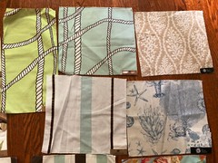 WALFAB 12 pcs Tropical & Stripes 11 1/4 x 12 3/4″ Fabric Samples