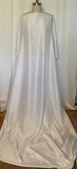 100% Silk Crepe Back Satin 4 Ply White Fabric 3 Yards Long & 46″ Inch Wide