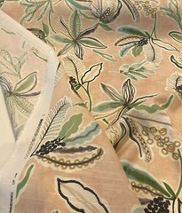 Watercolor P Kaufmann Sunny Daze Blush Pink Floral Fabric By the Yard