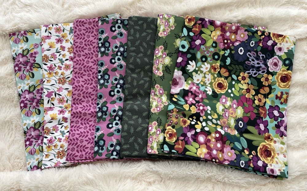 NEW Riley Blake Morning Meadow 1/2 Yard Bundle of 7 Fabric Total of 3.5 Yards