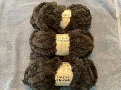 $35 Faux Fur Black x3 and Ivory x 2 Loops and Threads