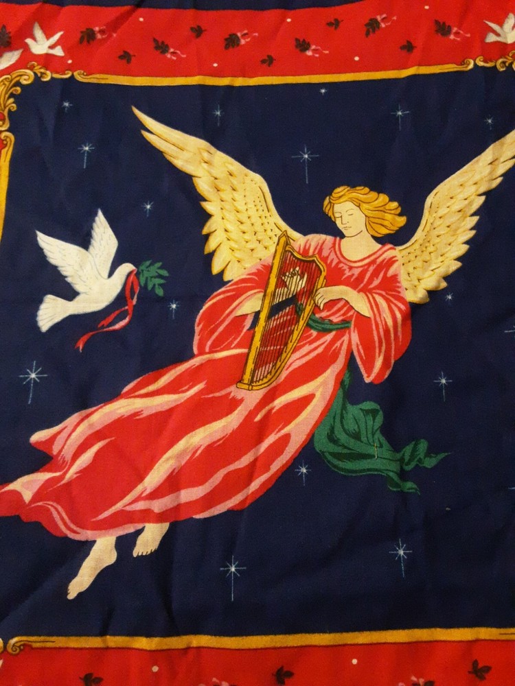 Fabric 3 Angels Pillow Or Quilt Panels 17 L X 17 W Multicolor