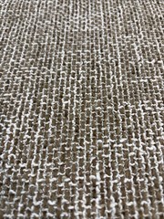 Upholstery Fabric Medium Brown White Woven Non-Slip Back 2 Yds 56” Wide