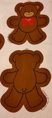 VIP Cranston Print Works Bear Fabric Panel “Luv Bear Cut-Outs” Cut n Sew 2 Bears
