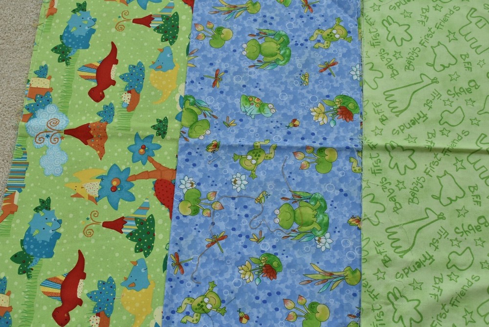 2 Yds 18″ Long, Baby Prints Theme Novelty Print Quilt Cotton Bundle, T61