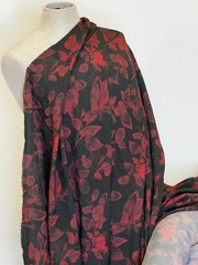 Cotton Poplin Floral Print Pantone Gadget Gray Marsala Tigerlily Tricolor Fabric