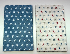 HUGE MODA “Branded” 37 PC Bundle Fat Eighths Cotton Fabric Red White Blue 9″x22″